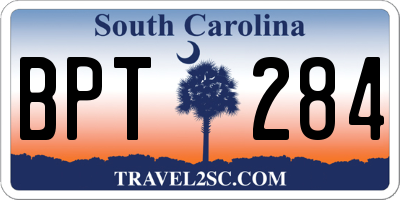 SC license plate BPT284