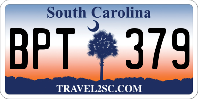 SC license plate BPT379