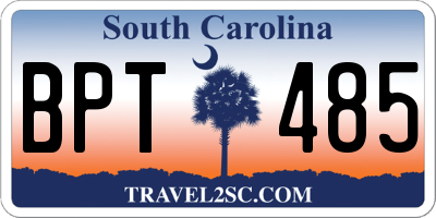 SC license plate BPT485