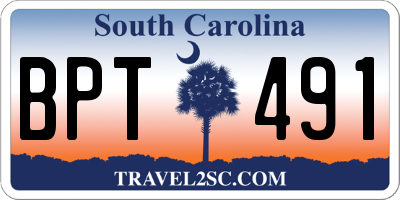 SC license plate BPT491