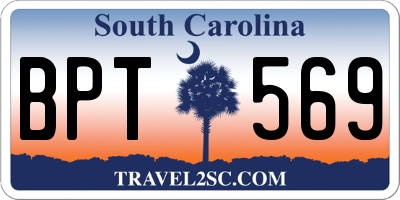 SC license plate BPT569