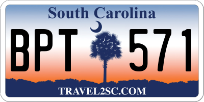 SC license plate BPT571
