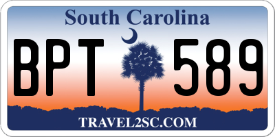 SC license plate BPT589