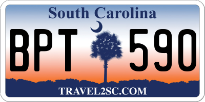 SC license plate BPT590