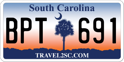 SC license plate BPT691