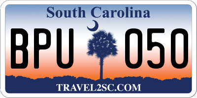 SC license plate BPU050