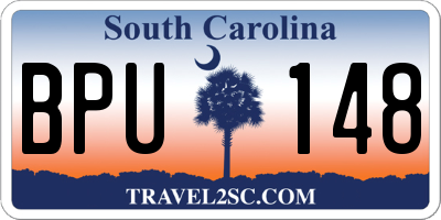 SC license plate BPU148