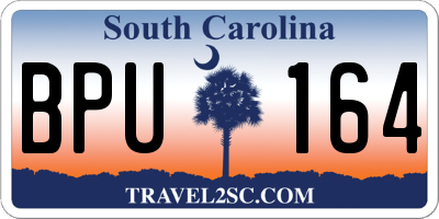 SC license plate BPU164