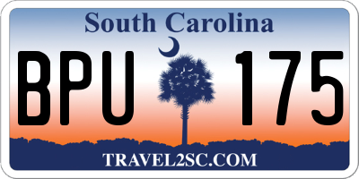 SC license plate BPU175
