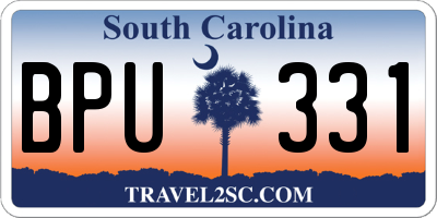 SC license plate BPU331