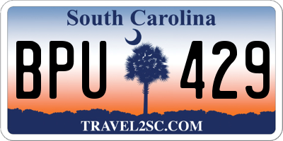 SC license plate BPU429