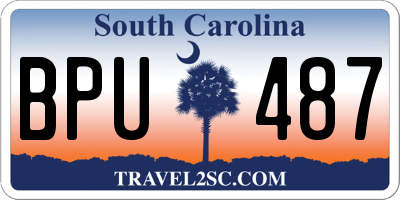 SC license plate BPU487