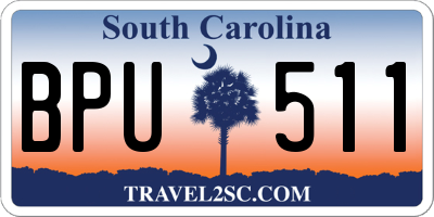 SC license plate BPU511