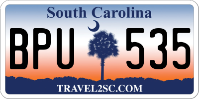 SC license plate BPU535