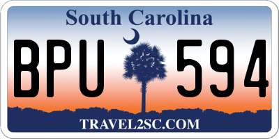 SC license plate BPU594