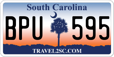 SC license plate BPU595