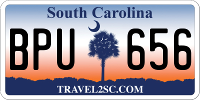 SC license plate BPU656