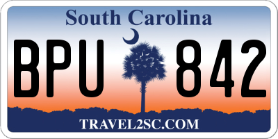 SC license plate BPU842