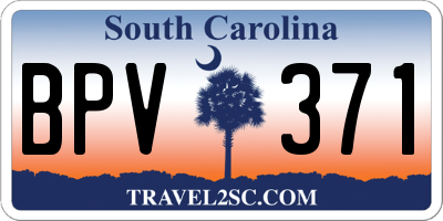 SC license plate BPV371
