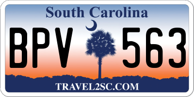 SC license plate BPV563