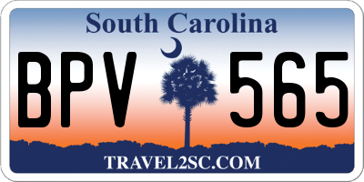 SC license plate BPV565