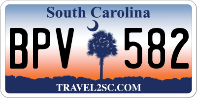 SC license plate BPV582