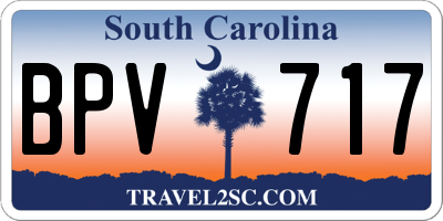 SC license plate BPV717