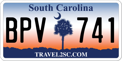 SC license plate BPV741