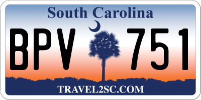 SC license plate BPV751