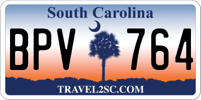 SC license plate BPV764