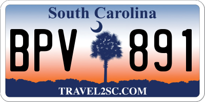 SC license plate BPV891