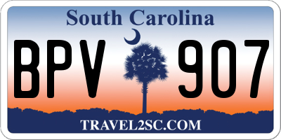 SC license plate BPV907
