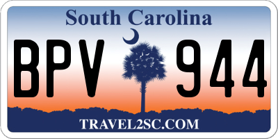 SC license plate BPV944