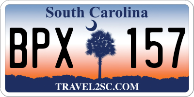 SC license plate BPX157