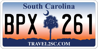 SC license plate BPX261