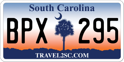 SC license plate BPX295