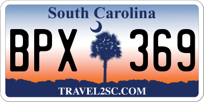SC license plate BPX369