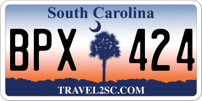 SC license plate BPX424