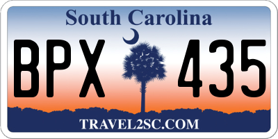 SC license plate BPX435