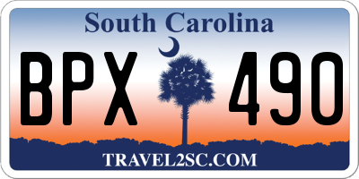 SC license plate BPX490