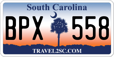 SC license plate BPX558