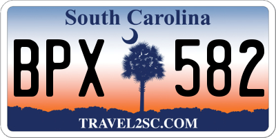 SC license plate BPX582