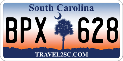 SC license plate BPX628