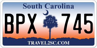 SC license plate BPX745