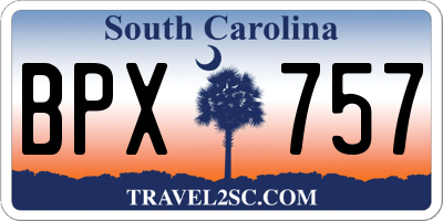 SC license plate BPX757