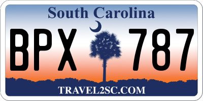SC license plate BPX787
