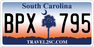 SC license plate BPX795
