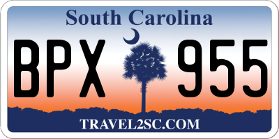 SC license plate BPX955