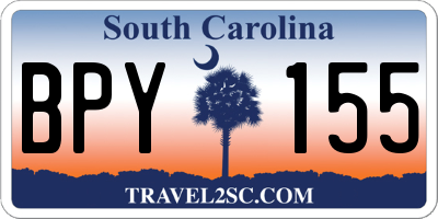 SC license plate BPY155