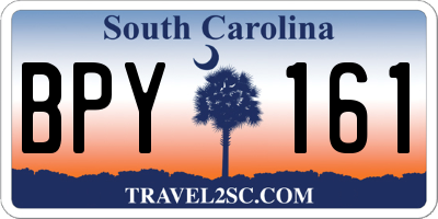 SC license plate BPY161
